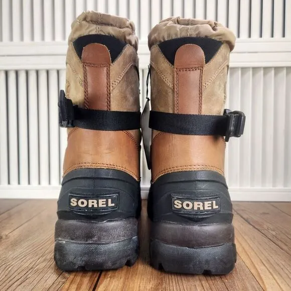 Sorel Conquest Men's 10 Brown Waterproof 400g Insulated Winter Boots NM1049-265