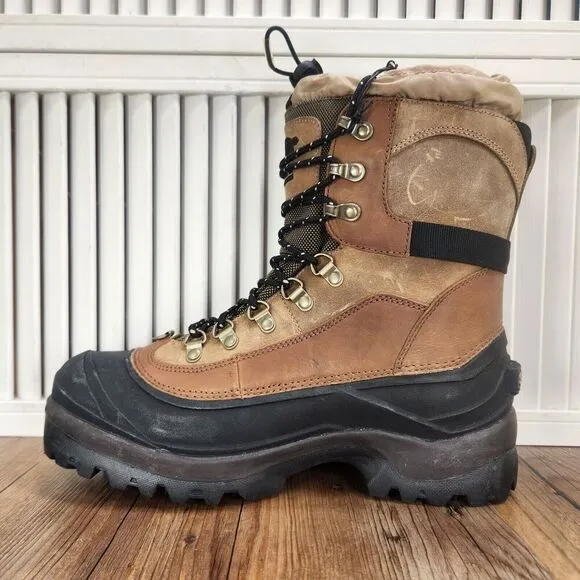 Sorel Conquest Men's 10 Brown Waterproof 400g Insulated Winter Boots NM1049-265