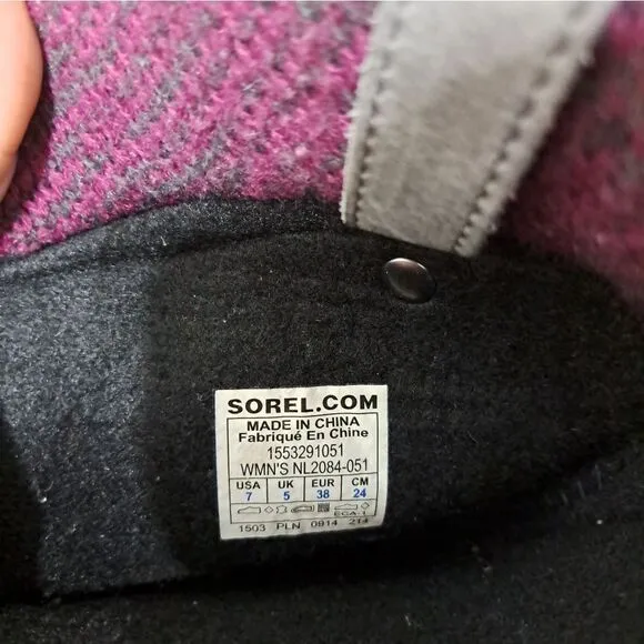 Sorel Knit Shale Joan Of Artic Snow Boots size 7
