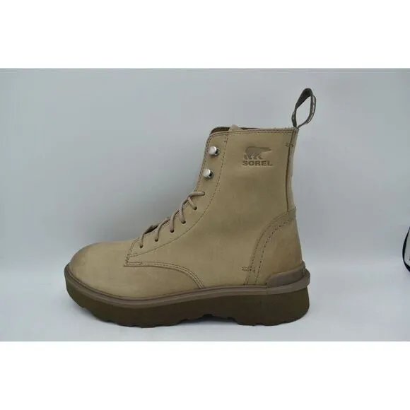 Sorel Women Size 10 Hi Line Lace Platform Taupe Leather Waterproof Combat Boots