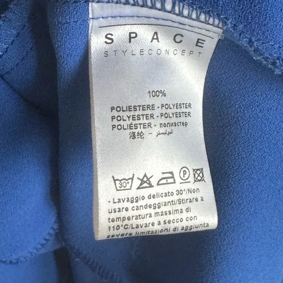 SPACE STYLE CONCEPT DESIGNER DRESS BLUE Sz 42It XS