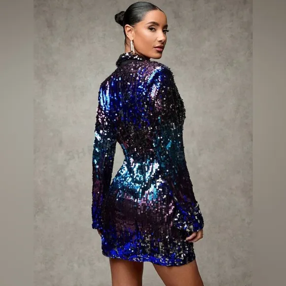 Sparkle &amp; Shine The Ultimate Sequin Blazer Dress for Glamorous Nights