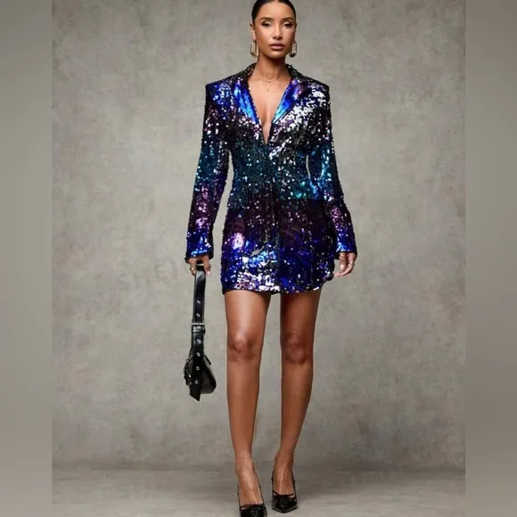 Sparkle &amp; Shine The Ultimate Sequin Blazer Dress for Glamorous Nights