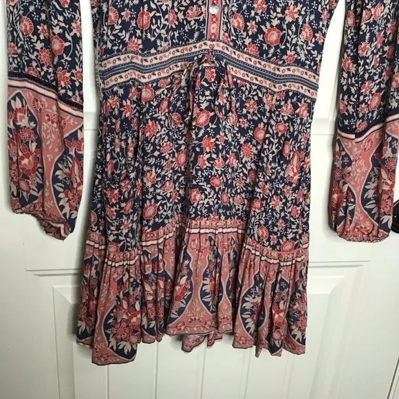 SPELL Jasmine Play Dress in Navy.