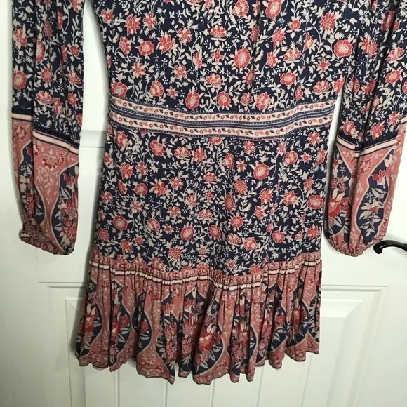 SPELL Jasmine Play Dress in Navy.