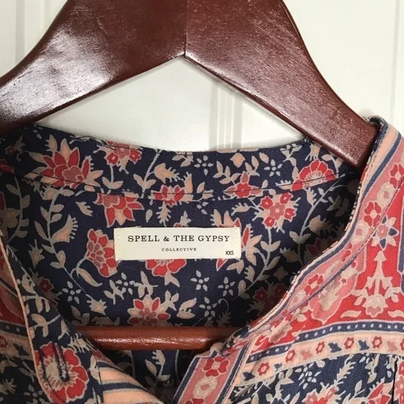 SPELL Jasmine Play Dress in Navy.
