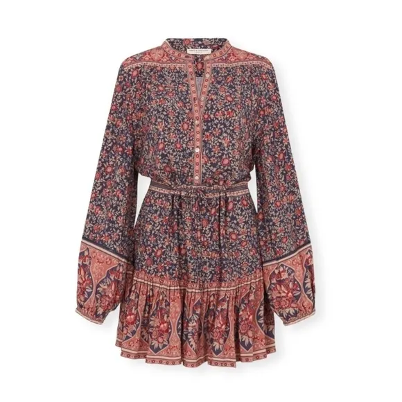 SPELL Jasmine Play Dress in Navy.