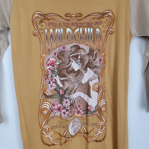 Spell Wild Child Raglan Midi Dress Orange and Cream Small