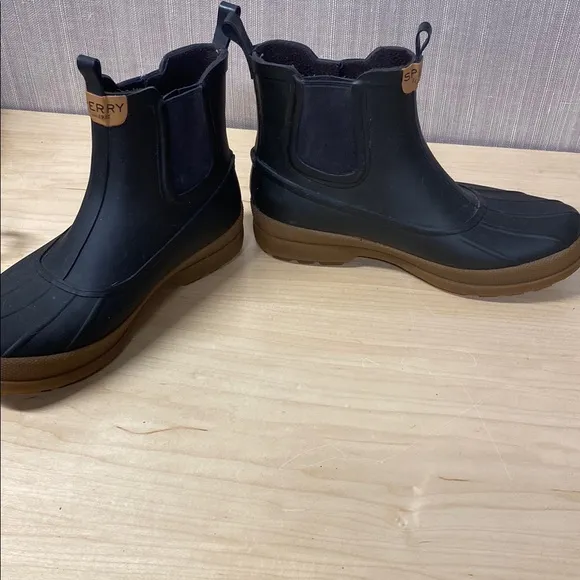 Sperry Black and Brown Cold Bay Chukka Rubber Duck Boots size men’s 9
