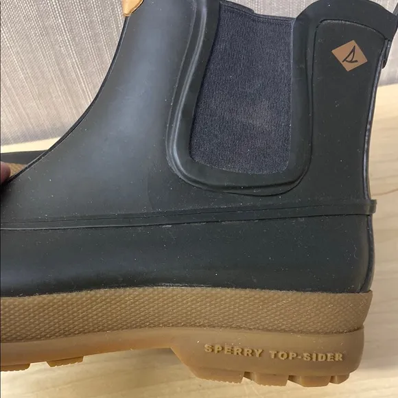 Sperry Black and Brown Cold Bay Chukka Rubber Duck Boots size men’s 9