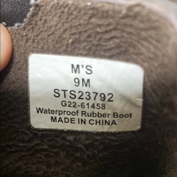 Sperry Black and Brown Cold Bay Chukka Rubber Duck Boots size men’s 9
