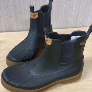 Sperry Black and Brown Cold Bay Chukka Rubber Duck Boots size men’s 9