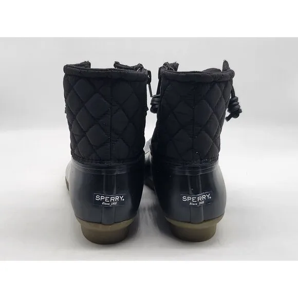 Sperry Saltwater Duck Boots Womens Black Size 6M