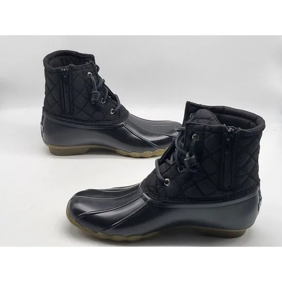 Sperry Saltwater Duck Boots Womens Black Size 6M
