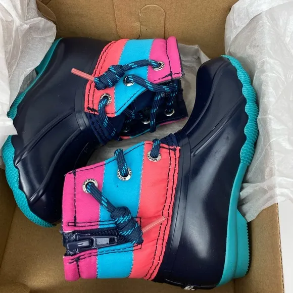 Sperry Toddler Little Girls Saltwater Cold Weather Duck Boots NIB NEW
