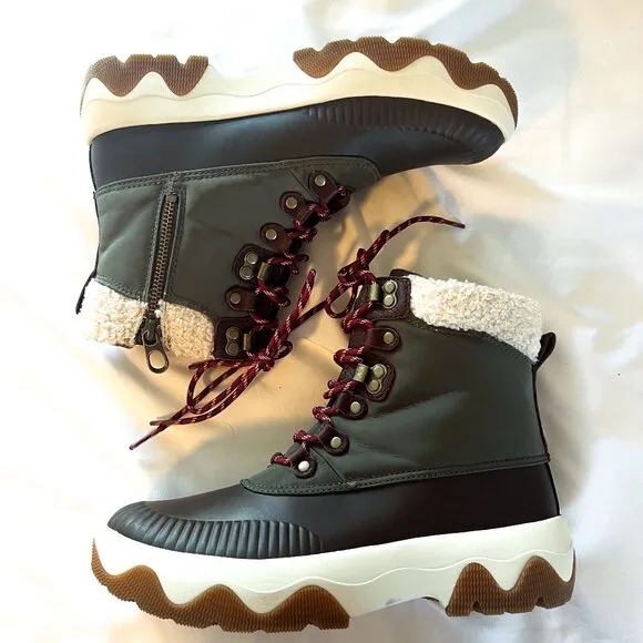 SPERRY Winter Boots Size 7.5 Acadia Cold Weather Snow Boot Olive Green NEW!