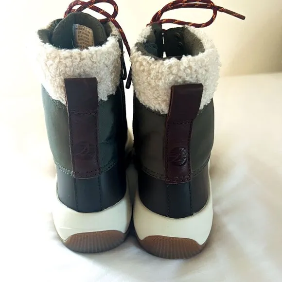SPERRY Winter Boots Size 7.5 Acadia Cold Weather Snow Boot Olive Green NEW!