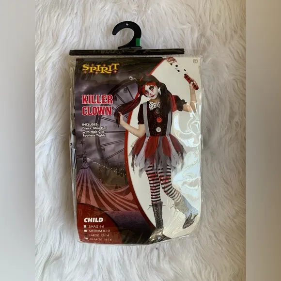 Spirit Scary Kids Clown Halloween Costume