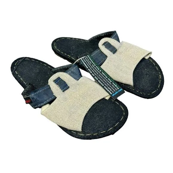 SPLAFF Eco Conscious Hipster Sandals Recycled Tires Tubes Hemp Slip Ons Sz 8 NEW