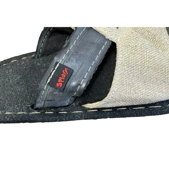 SPLAFF Eco Conscious Hipster Sandals Recycled Tires Tubes Hemp Slip Ons Sz 8 NEW