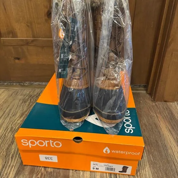 Sporto Deal Waterproof Quilted Duck Boots with Faux Fur Trim 9 Tan