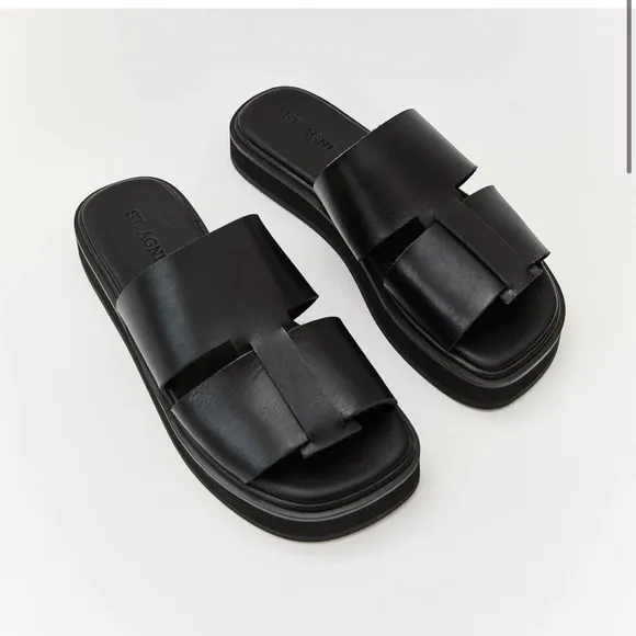 St. Agni Utility Flat-form Slip-on Sandals NWT
