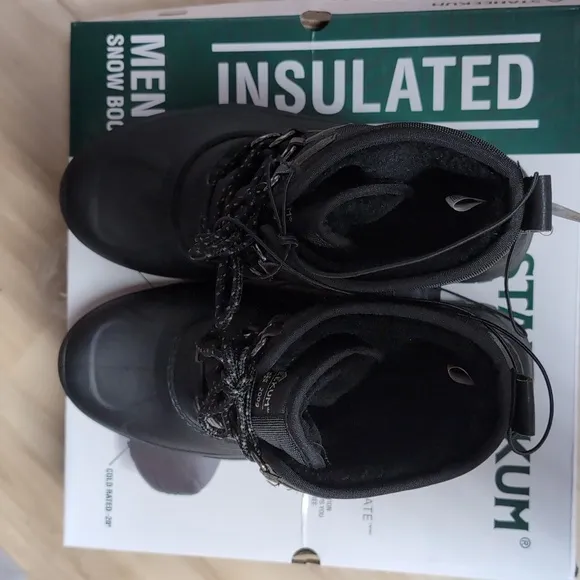 Staheekum Men's Snow Boots Cold Rated -20, Black