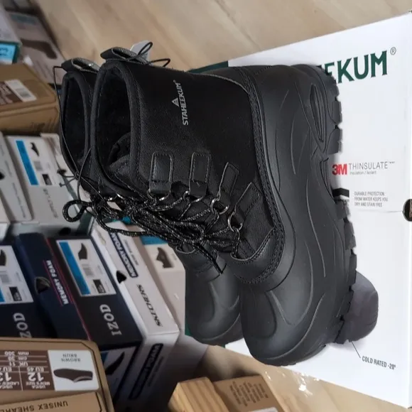 Staheekum Men's Snow Boots Cold Rated -20, Black