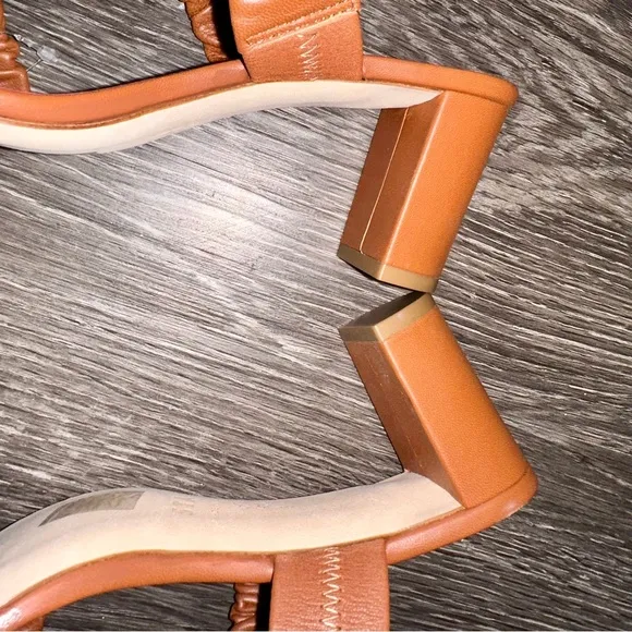 STAUD Leather Frankie Heeled Sandals