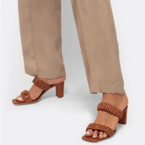 STAUD Leather Frankie Heeled Sandals
