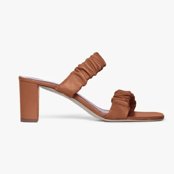 STAUD Leather Frankie Heeled Sandals