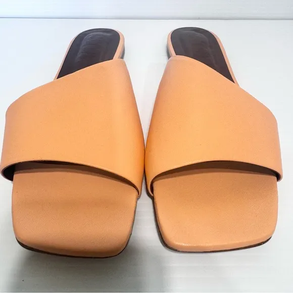 Staud Nevil Peach Leather Sandals Size 41