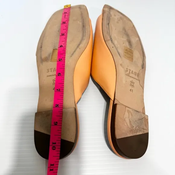 Staud Nevil Peach Leather Sandals Size 41