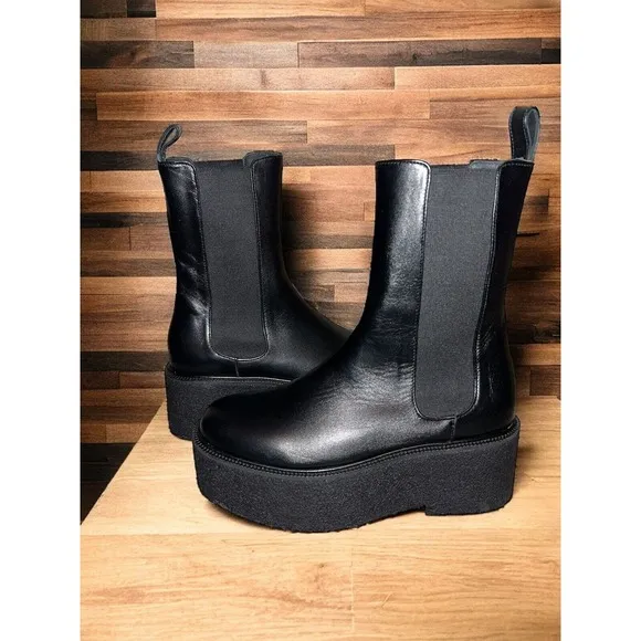 Staud Palamino Platform Leather Boots Size 6 (36)
