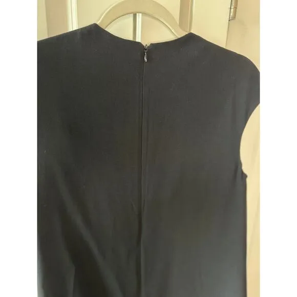 STELLA MCCARTNEY $1,995 Gisella Crepe Mini Zipper Shift Dress Black |  4-6