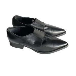 Stella McCartney Black Frankie Vegan Leather Pointy Toe Loafer Shoes size 36 EU