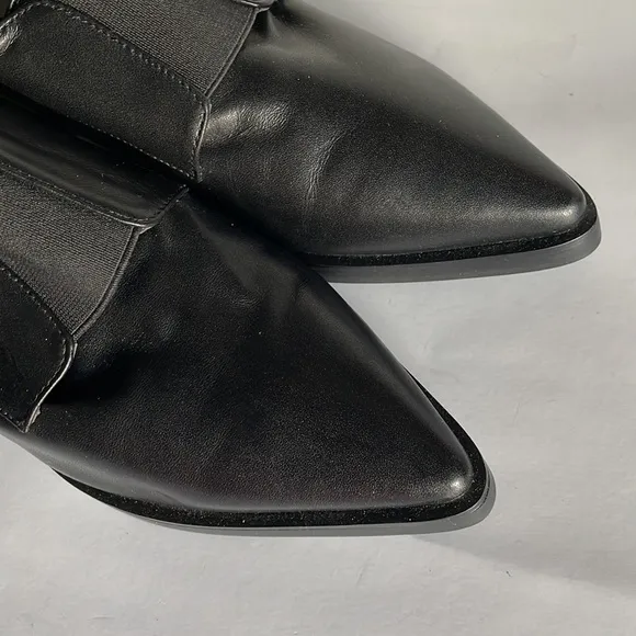Stella McCartney Black Frankie Vegan Leather Pointy Toe Loafer Shoes size 36 EU