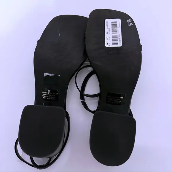 Steve Madden Audrina Block Heel Sandals Black SZ 8.5 New