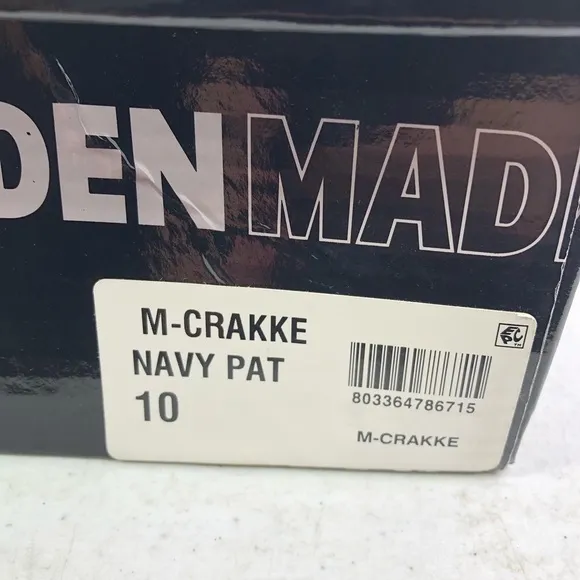 STEVE Madden Crakke Navy Patent Leather Shoes