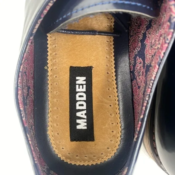 Steve Madden Cratik Leather Derby Navy Shoes