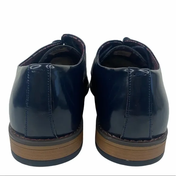 Steve Madden Cratik Leather Derby Navy Shoes