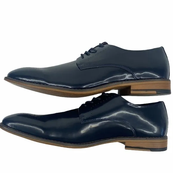 Steve Madden Cratik Leather Derby Navy Shoes