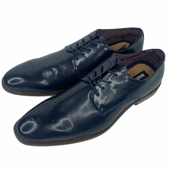 Steve Madden Cratik Leather Derby Navy Shoes