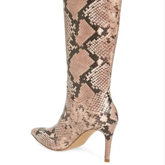 Steve Madden Kimari Pink Snake Boots