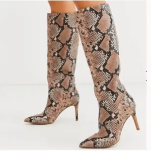 Steve Madden Kimari Pink Snake Boots