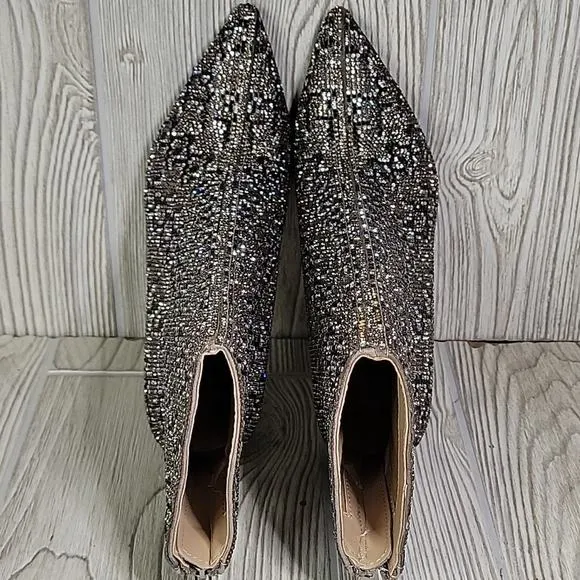 Steve Madden Robyn Snake Jeweled Ankle Boots Womens Size 5.5 NEW
