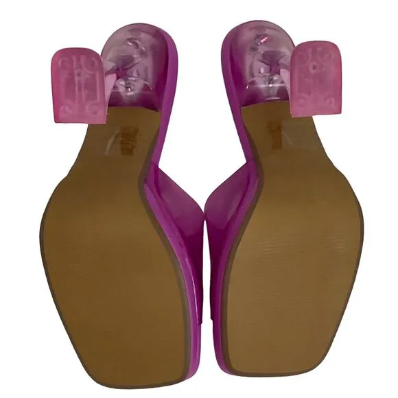Steve Madden Women’s Lipa Square Toe Slide Sandals Purple Size 7