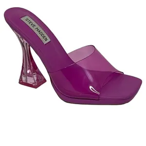 Steve Madden Women’s Lipa Square Toe Slide Sandals Purple Size 7