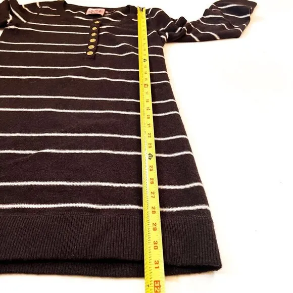 Striped cashmere and wool sweater dress Size Medium