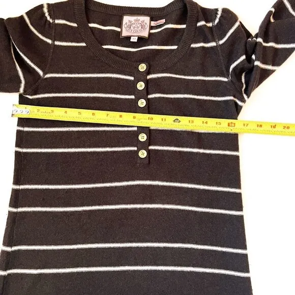 Striped cashmere and wool sweater dress Size Medium